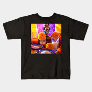 Dia de los Muertos Ofrenda Kids T-Shirt